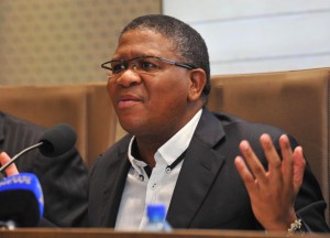 Sports and Recreation Minister Fikile Mbalula update media on Day 5 of hosting the 3rd edition of the Orange African Nations Championship (CHAN) 2014 tournament on hosted by South Africa. 16/01/2014 Kopano Tlape GCIS
